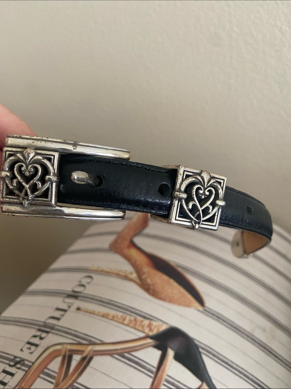 Vintage 90s Brighton Lovely Black Leather Belt
